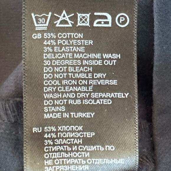 Reiss Darlas Skinny Mid Rise Zip-Hem Cropped Trousers Pants Blue Women's Size 4 - Picture 12 of 13